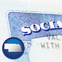 nebraska map icon and a Social Security card
