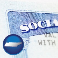 tennessee map icon and a Social Security card