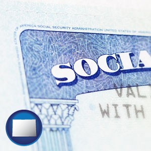 a Social Security card - with Colorado icon