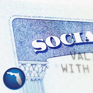 a Social Security card - with Florida icon