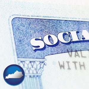 a Social Security card - with Kentucky icon