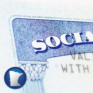 a Social Security card - with Minnesota icon