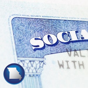 a Social Security card - with Missouri icon