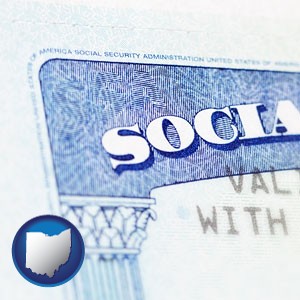 a Social Security card - with Ohio icon