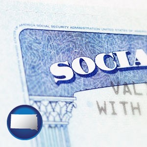 a Social Security card - with South Dakota icon