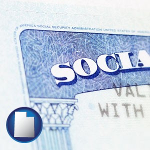 a Social Security card - with Utah icon