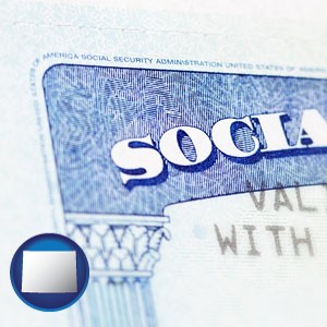 a Social Security card - with Wyoming icon