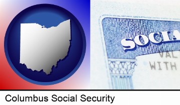 a Social Security card in Columbus, OH